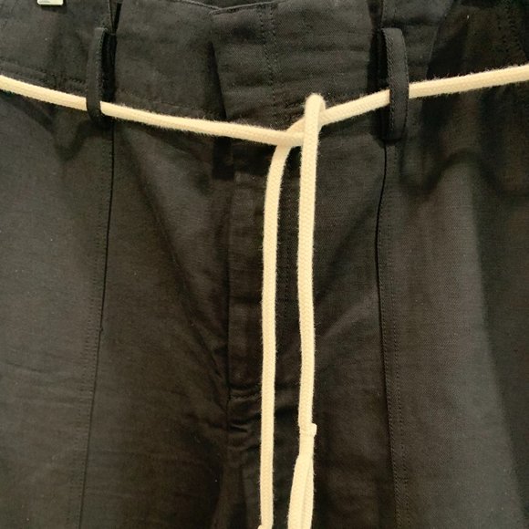 VINCE wide leg ROPE BELT CROPPED PANTS SZ 12 - Picture 7 of 8